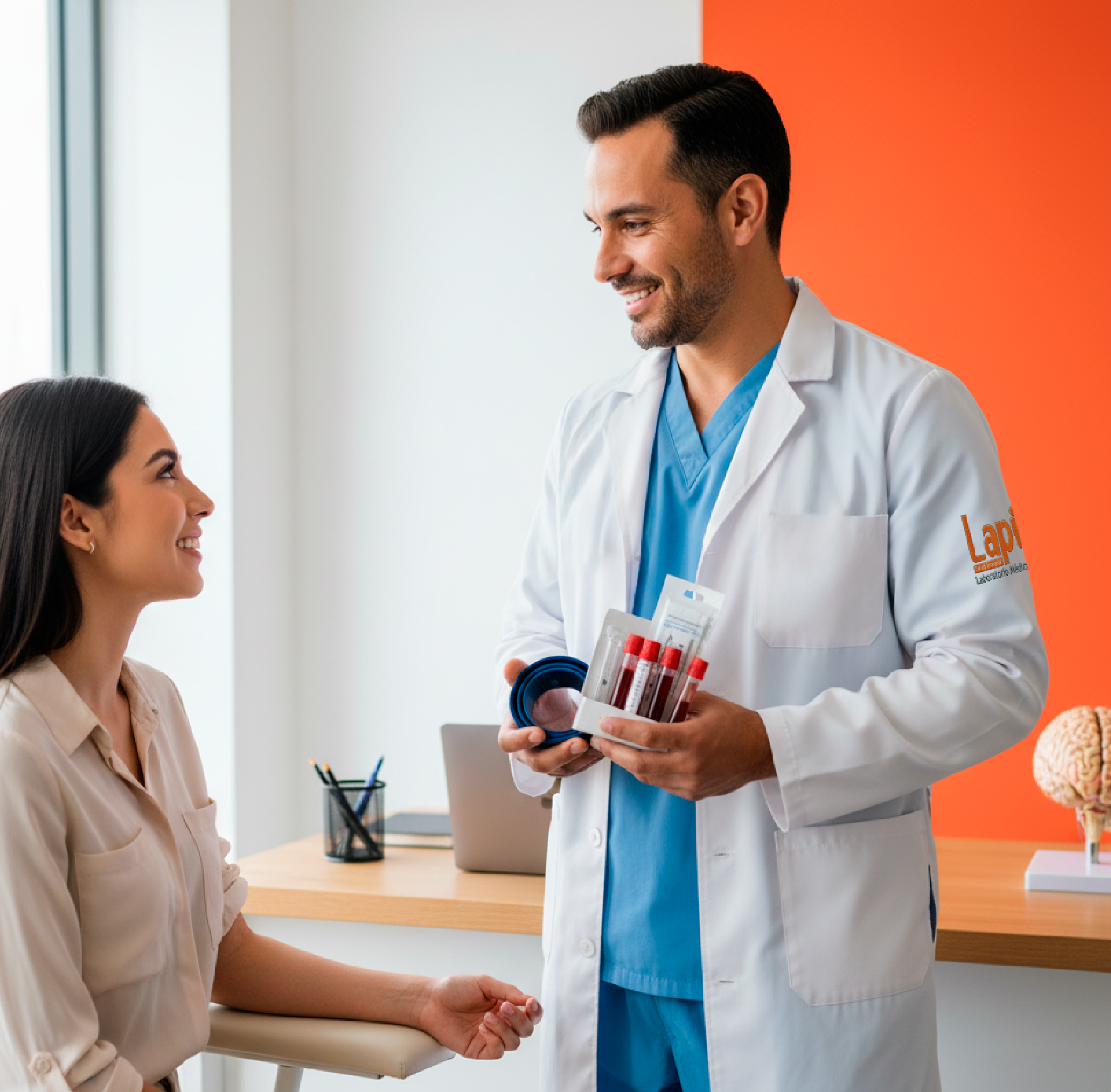 Científica en laboratorio