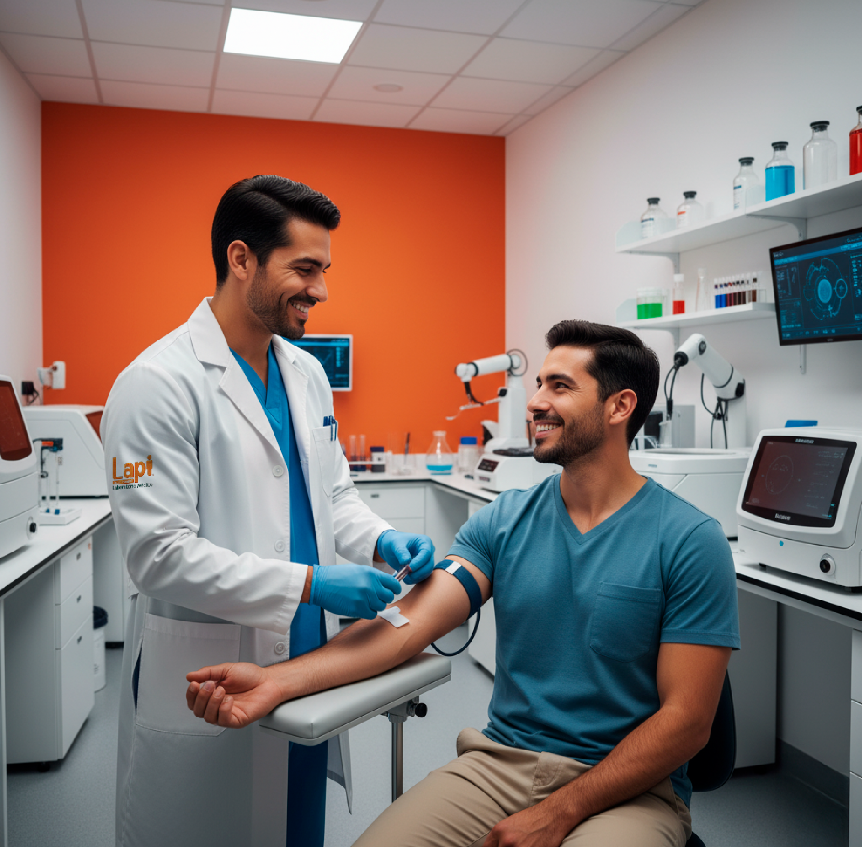 Científica en laboratorio